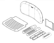AKW 1000 Series Shower Seat - Spare Arm and Seat Pad Kit