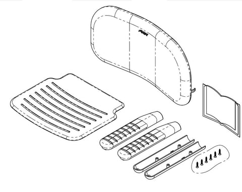 AKW 1000 Series Shower Seat - Spare Arm and Seat Pad Kit