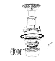 GW90-2 Low Height Wet Waste with TF Vinyl Floor Adaptor (UK)