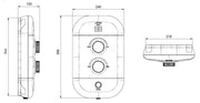 AKW iTherm White 9.5kw Thermostatic Shower with Standard kit