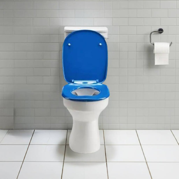 AKW Blue Ergonomic Toilet Seat with lid