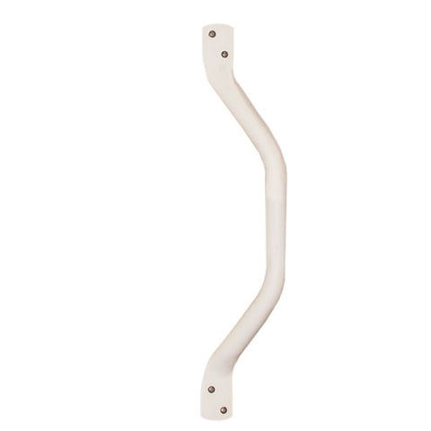 AKW 445mm Steel Cranked Grab Rail - White - 445mm