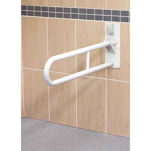 AKW Hinged fold Up Double Hairpin Support Rail (32mm) White