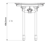 AKW Rugao Compact Fold-up Shower Seat Grey