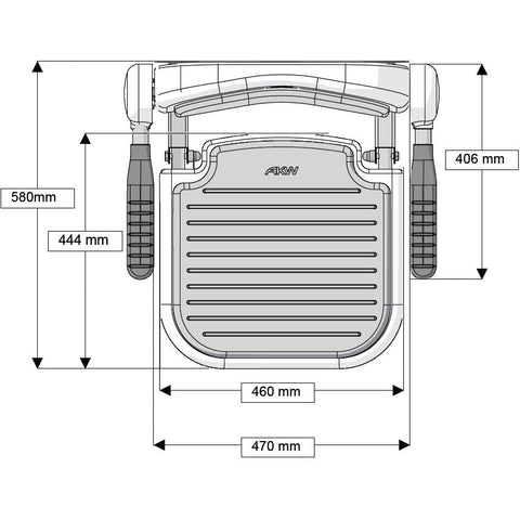 AKW 3000 Series Shower Seat with Grey Padded Back and Arms