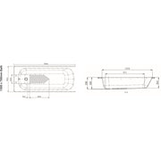 AKW 1500 x 700mm Steel Bathtub and Kit
