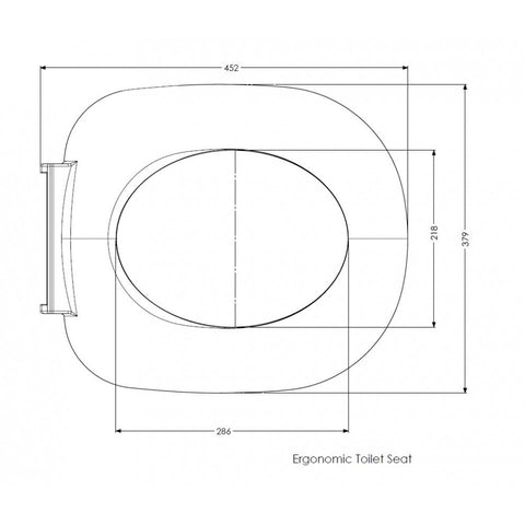 AKW White Ergonomic Toilet Seat with Lid