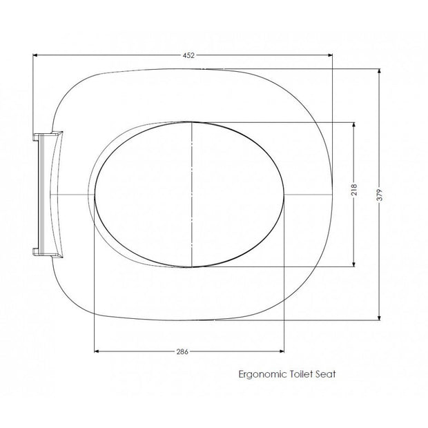 AKW White Ergonomic Toilet Seat with Lid