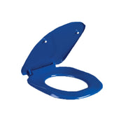 AKW Blue Ergonomic Toilet Seat with lid