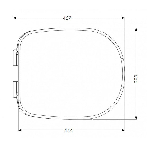 AKW Blue Ergonomic Toilet Seat with lid