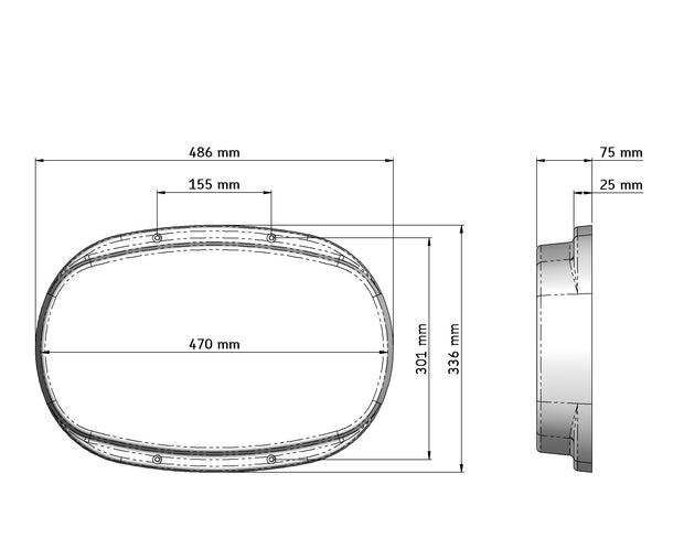 AKW 75mm High SMC Toilet Plinth