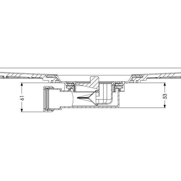 AKW Low Height Dry Waste with TF Vinyl Floor Adaptor