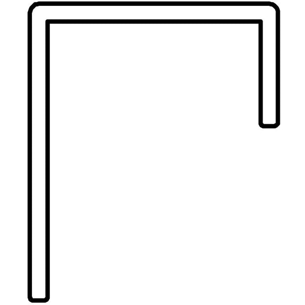 Wallboard Square Edging Strip (End cap) Aluminium - 2440mm