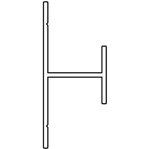 Wallboard H section PVC - 2440mm