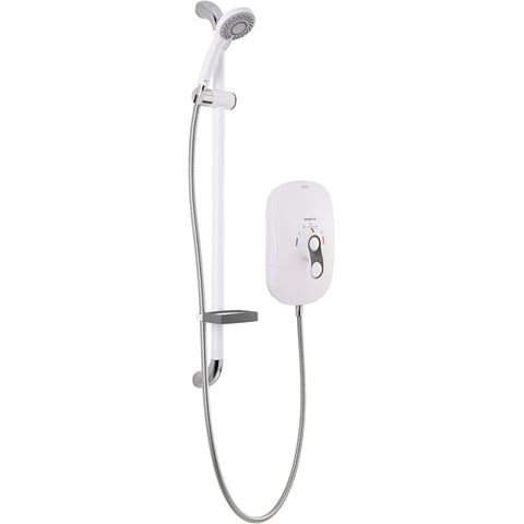 AKW SmartCare Lever Shower with Silver/White Kit 8.5kw