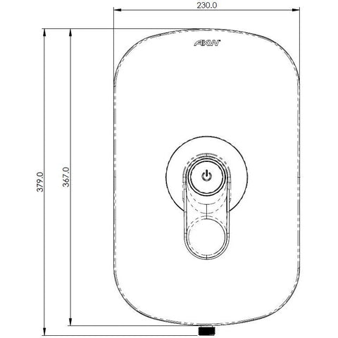 AKW SmartCare Lever Shower 9.5kw with silver/white kit