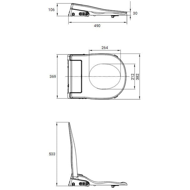 AKW Ergonomic Bidet Seat