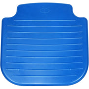 AKW 4000 Series Wall Mounted Extra Wide Fold Up Shower Seat with Support Legs Blue Padded Seat Back and Arms