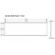 AKW Acrylic Bath Panel Double Skin 1700mm