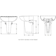 Navlin Wash Basin 500mm 1 Tap Hole