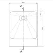 Onyx White Shower Tray only 1000mm x 800mm