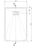 Onyx White Shower Tray only 1200mm x 800mm
