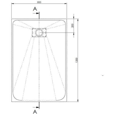 Onyx White Shower Tray only 1200mm x 800mm