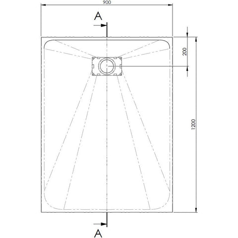 Onyx White Shower Tray only 1200mm x 900mm