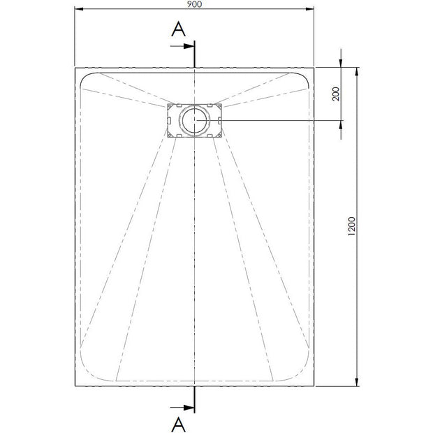 Onyx White Shower Tray only 1200mm x 900mm