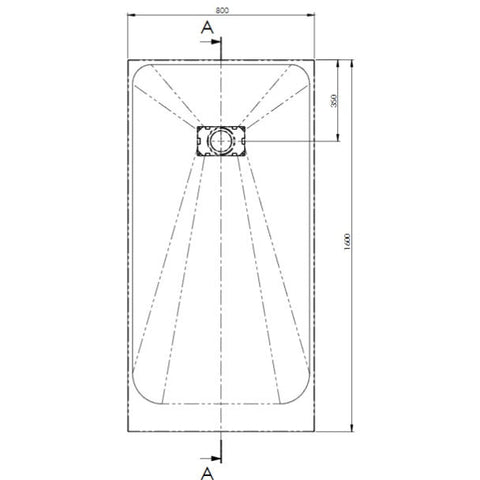 Onyx White Shower Tray only 1600mm x 800mm
