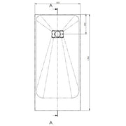 Onyx White Shower Tray only 1700mm x 800mm