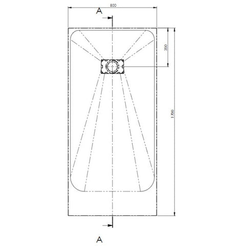 Onyx White Shower Tray only 1700mm x 800mm
