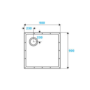 ShowerDec Wet Room Floor Former 900mm x 900mm