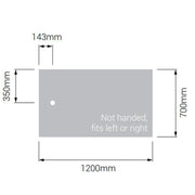 AKW Braddan Rectangular Shower Tray with Gravity Waste 1200mm x 700mm