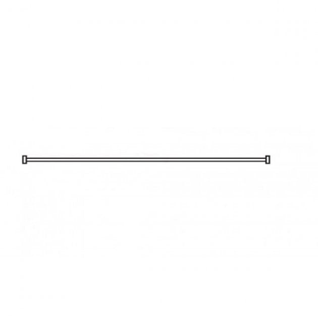 AKW Bendy Shower Curtain Rail and 2 Drop Rods 3000mm Wide