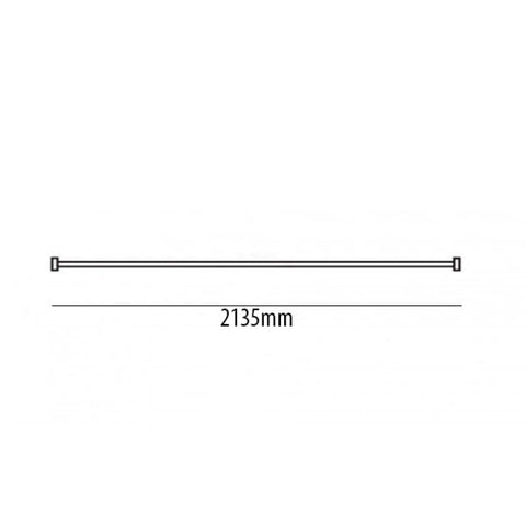 AKW Straight Shower Curtain Rail 2135mm Wide Including Fittings