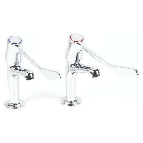 AKW High Neck 6" Kitchen Sink Taps Pair - Chrome