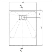 AKW Onyx Rectangular Shower Tray 1000mm x 800mm - Black