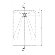 AKW Onyx Rectangular Shower Tray 1400mm x 900mm - Black