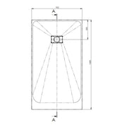 AKW Onyx Rectangular Shower Tray 1600mm x 900mm - Black