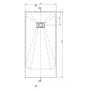 AKW Onyx Rectangular Shower Tray 1700mm x 800mm - Black
