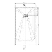 AKW Onyx Rectangular Shower Tray 1700mm x 900mm - Black