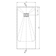 AKW Onyx Rectangular Shower Tray 1800mm x 800mm - Black