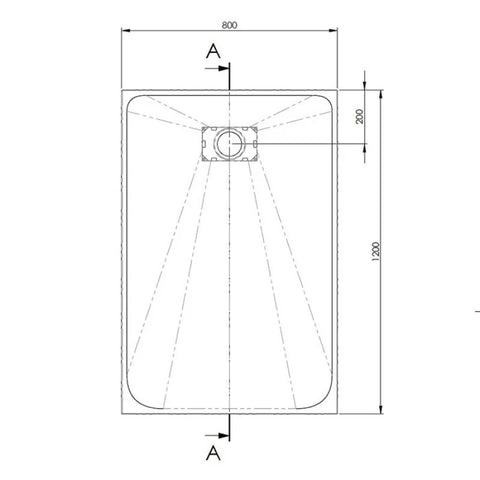 AKW Onyx Rectangular Shower Tray 1200mm x 800mm - Grey