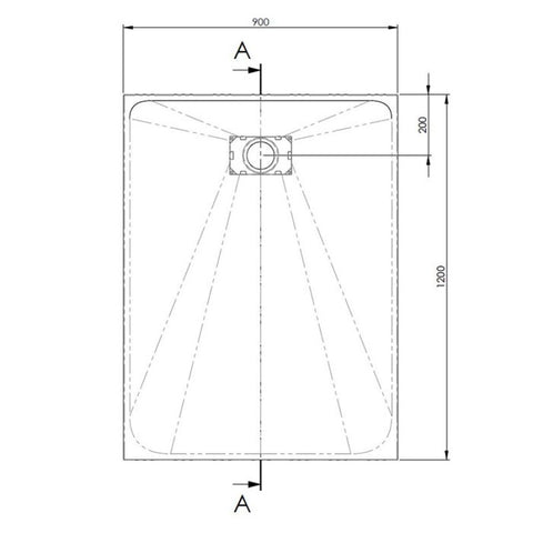AKW Onyx Rectangular Shower Tray 1200mm x 900mm - Grey
