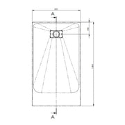 AKW Onyx Rectangular Shower Tray 1400mm x 800mm - Grey