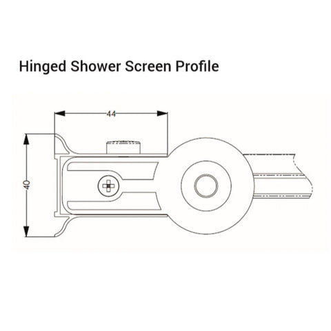 AKW Hinged Square Top Bath Shower Screen 1000mm