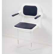 AKW Shower Seat 2000 series standard Fold Up Padded Dark Blue