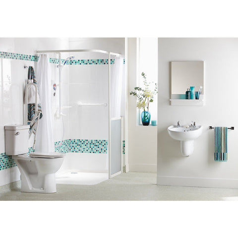 AKW Heavy Duty Shower Curtain 1800mm Wide x 1800mm Drop