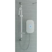 AKW SmartCare Plus Electric Shower 8.5kw with silver/white kit